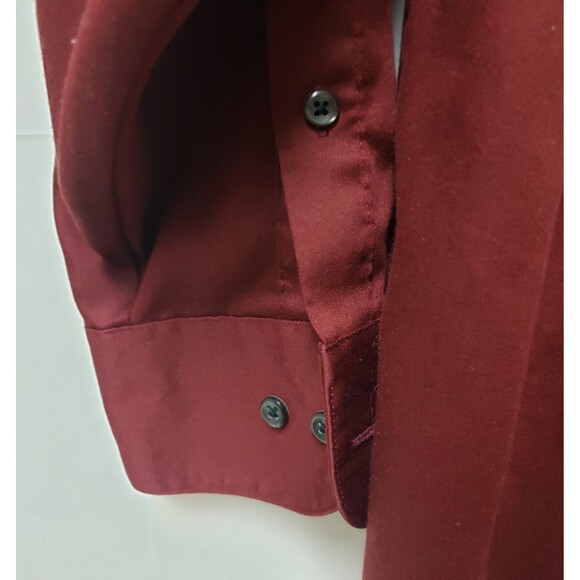 Geoffrey Beene Classic Fit Men’s Burgundy Long Sleeve Button-Down Shirt 16.5 POE - Picture 6 of 9